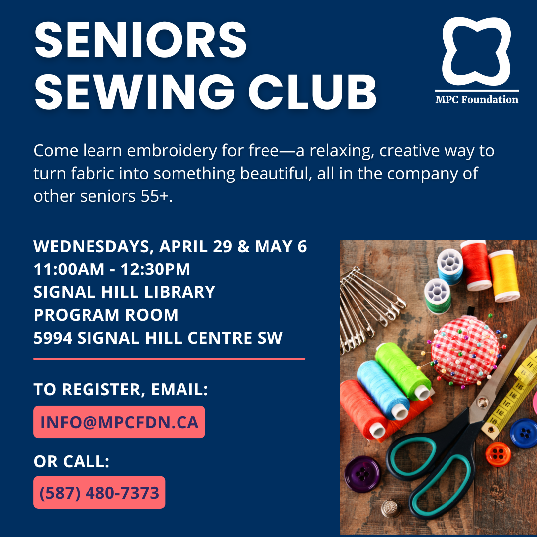 Seniors Sewing Club poster
